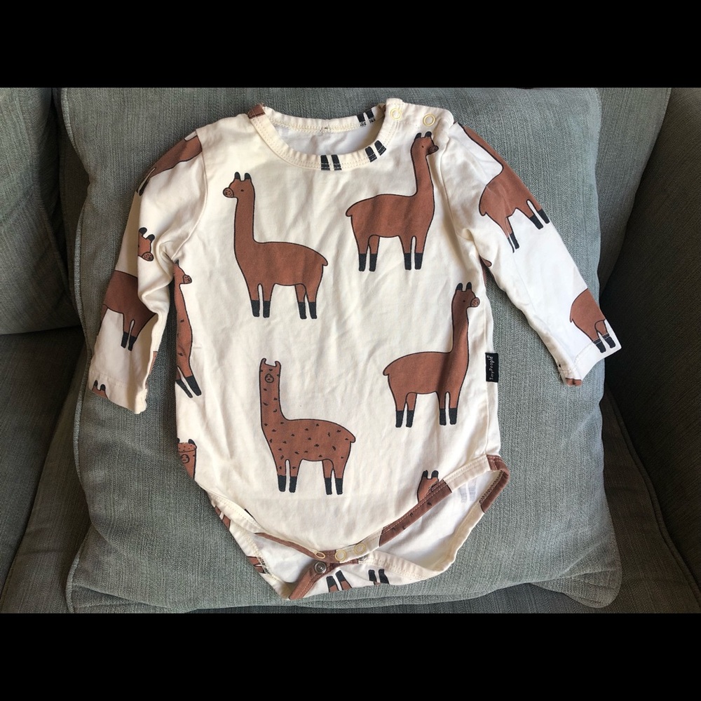 Llama baby onesie, unisex, 6-9 months